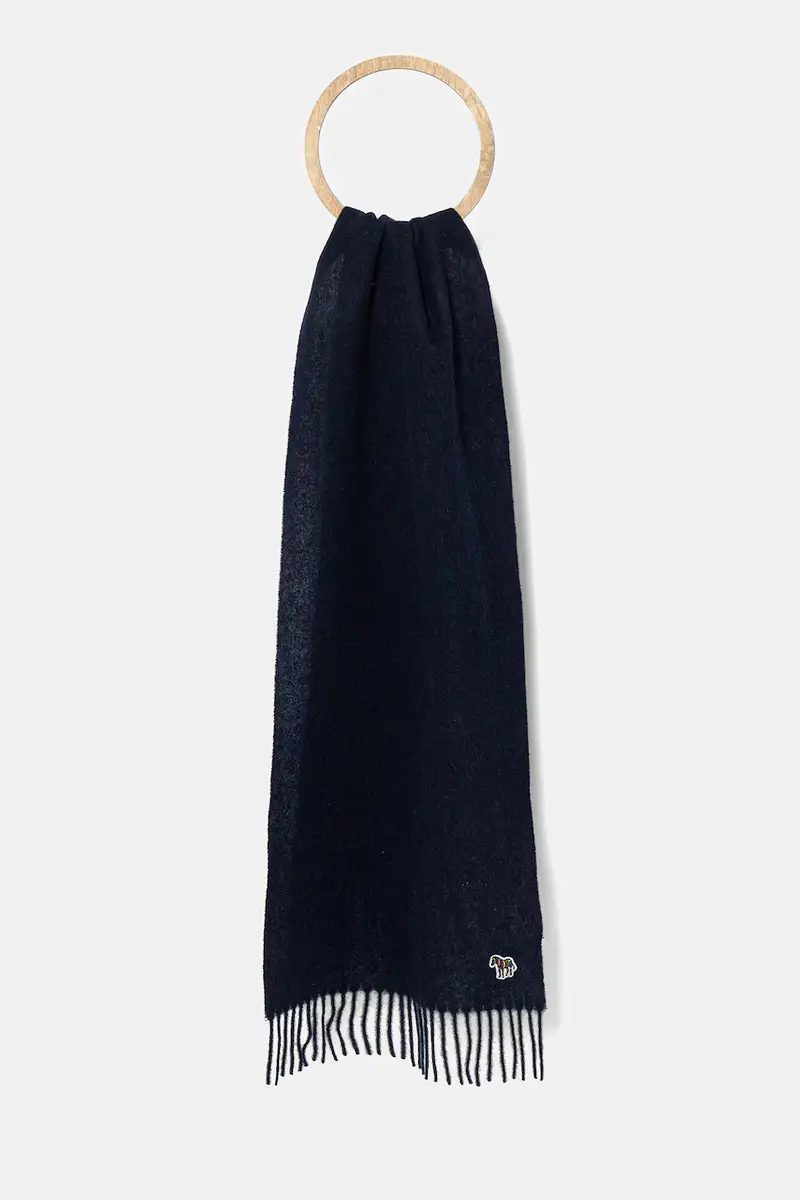 sciarpa in lana uomo colore blu navy M1A-150K-PZEBRA