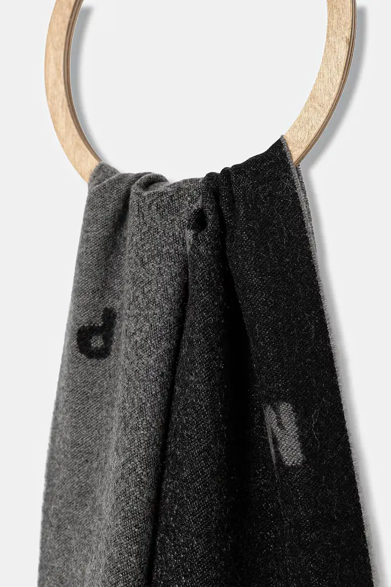 sciarpa in lana uomo colore nero M1A-150C-T711 miniatura 2