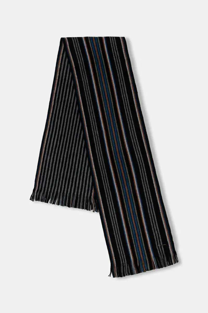 sciarpa in lana uomo colore nero M1A-151F-T643