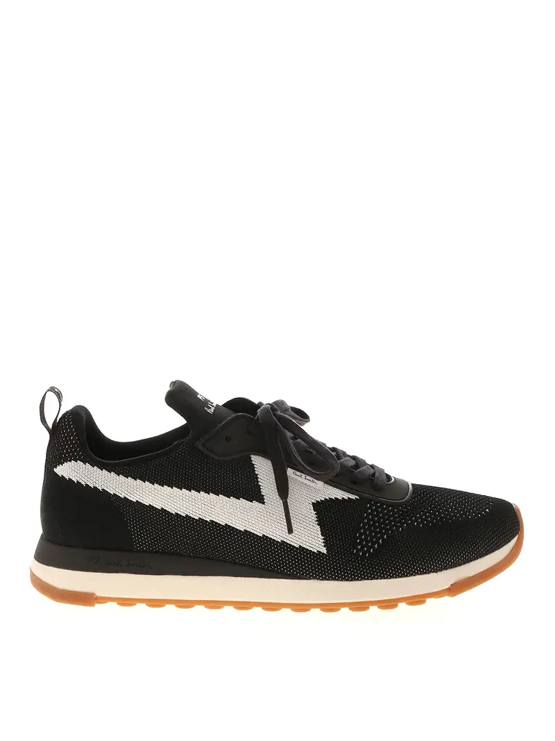 Sneakers Rocked in maglia riciclata nera Nero