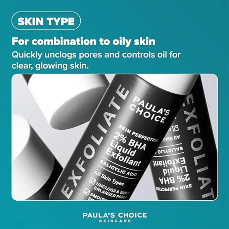 Paula's Choice SKIN PERFECTING 2% BHA Esfoliante Liquido - Peeling Viso con Acido Salicilico - Combatte Imperfezioni, Punti Neri & Brufoli - Ridurre i Pori - Pelli Miste o Grasse - 30 ml miniatura 3