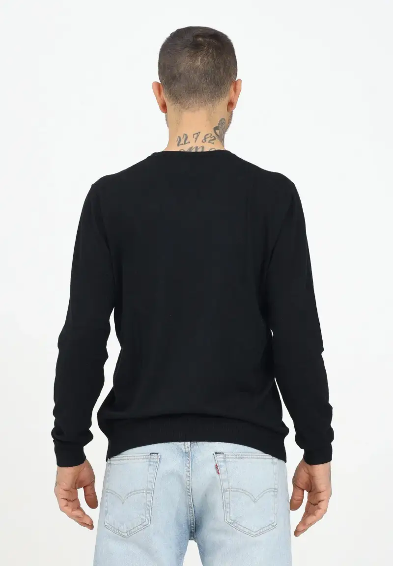 Pavidas Maglioncino nero unisex con ricamo logo miniatura 3