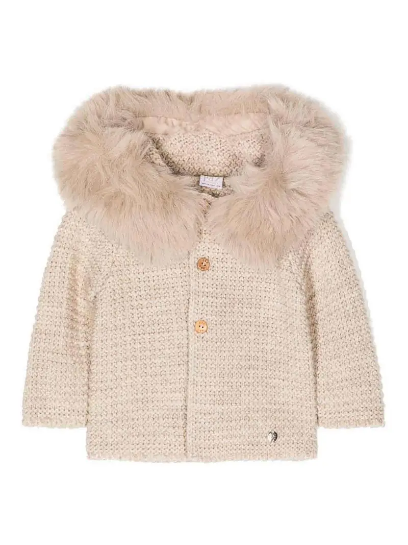Cappotto Con Cappuccio Beige