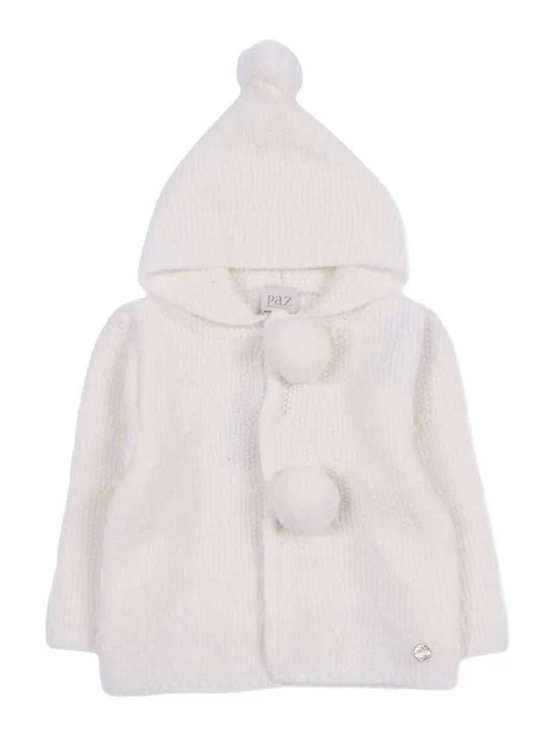 Cappotto Con Pon Pon Crema