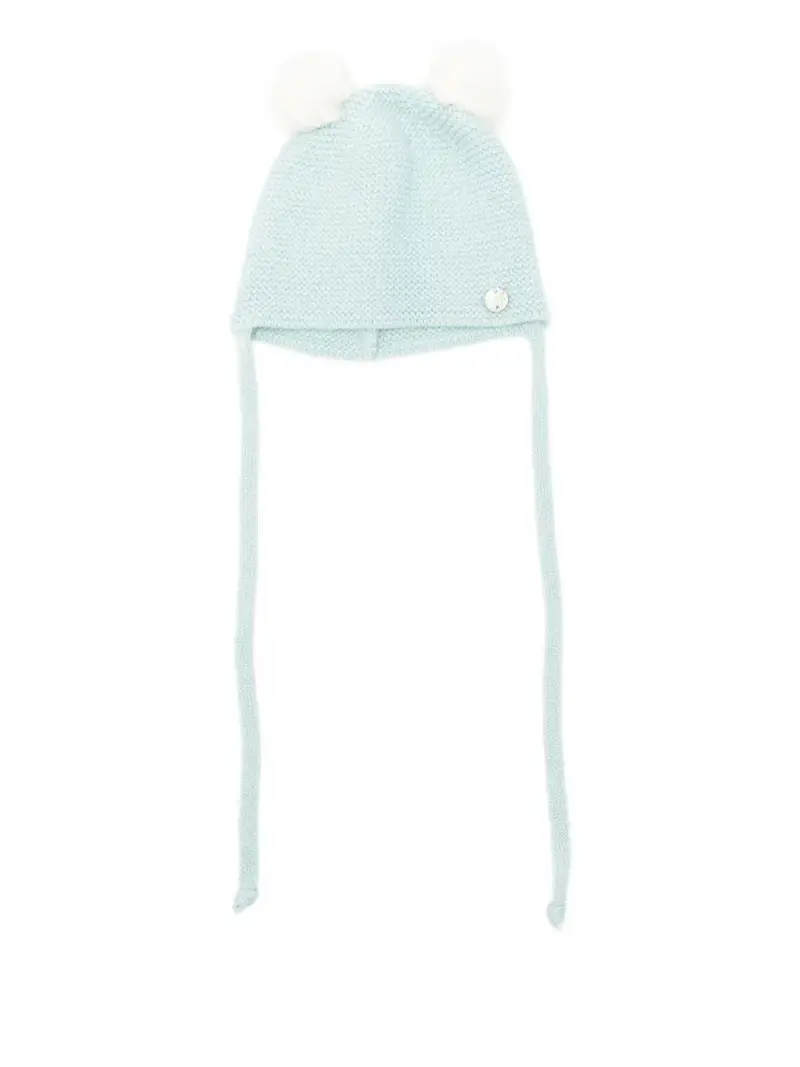 Paz Rodriguez Kids Cappello Bambino Verde acqua con Pompon