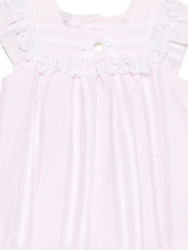 Abito neonata rosa in cotone e pizzo Paz Rodriguez miniatura 2