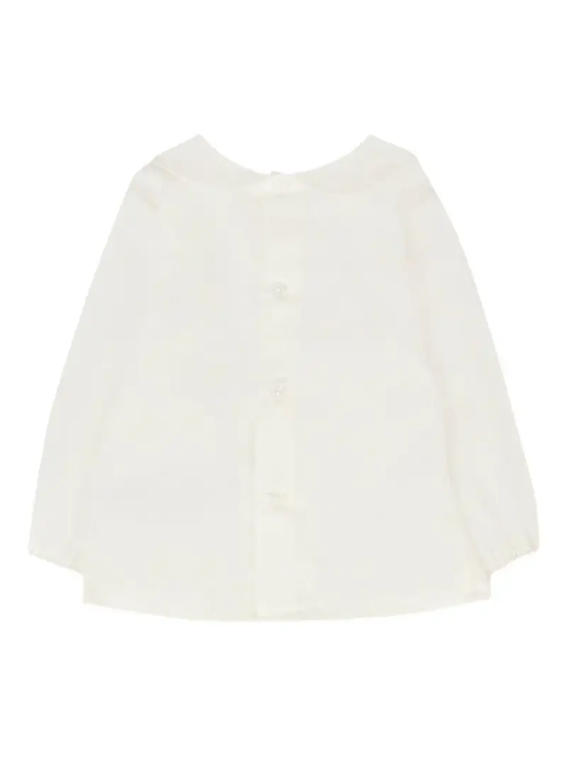 Abito panna con fiocco e colletto Peter Pan miniatura 2