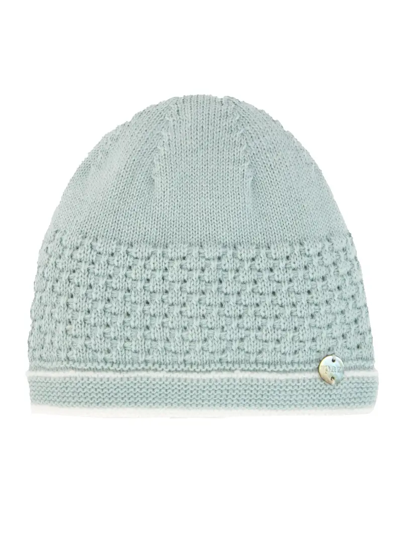 Cappello USIGNOLO acqua marina lana neonato