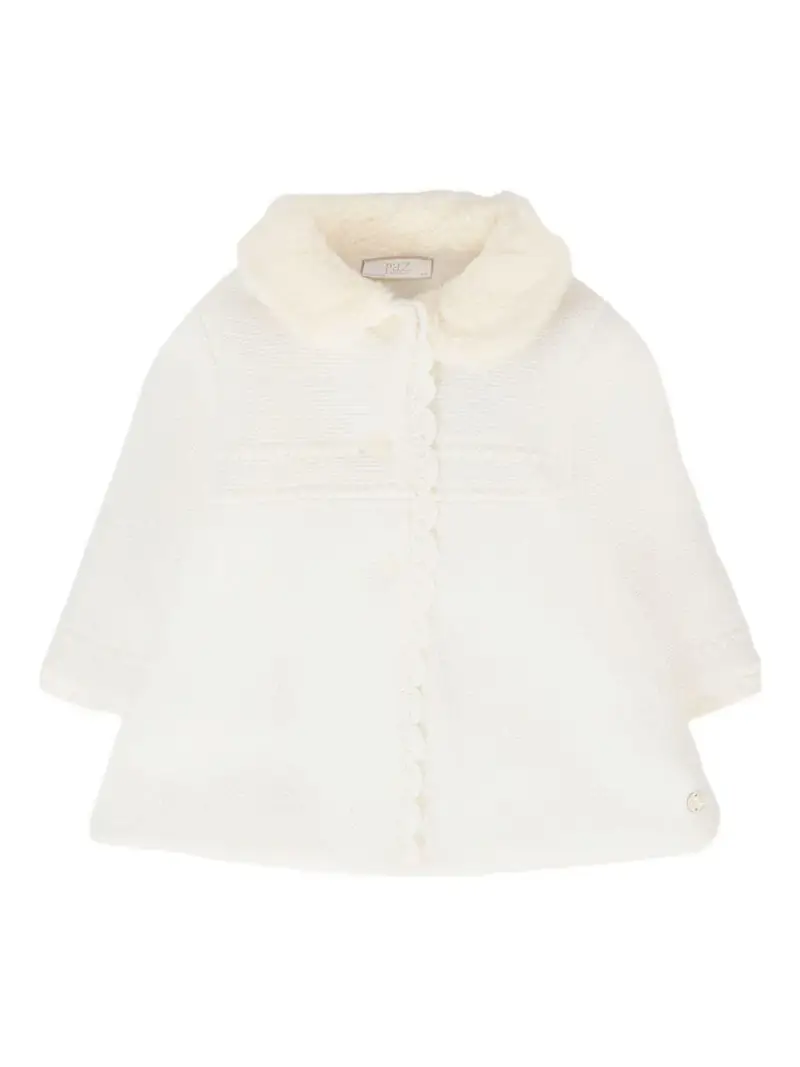 Cappotto Panna in Lana con Colletto