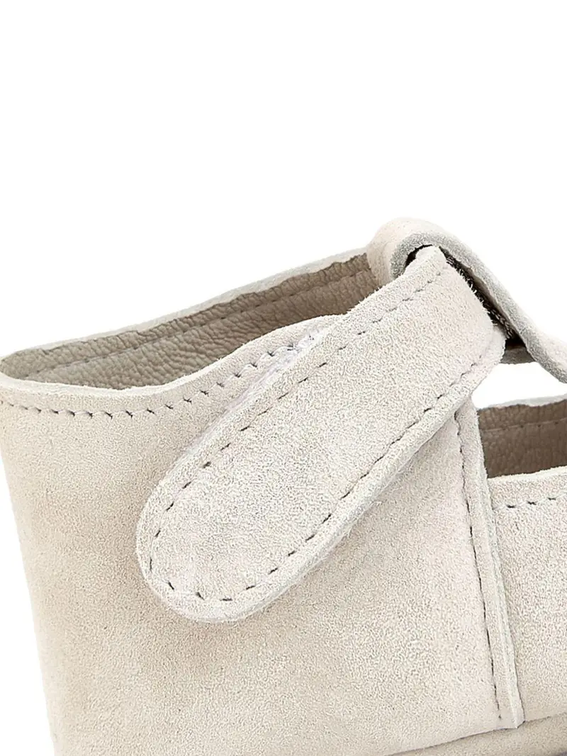 Scarpina avorio in pelle scamosciata miniatura 3