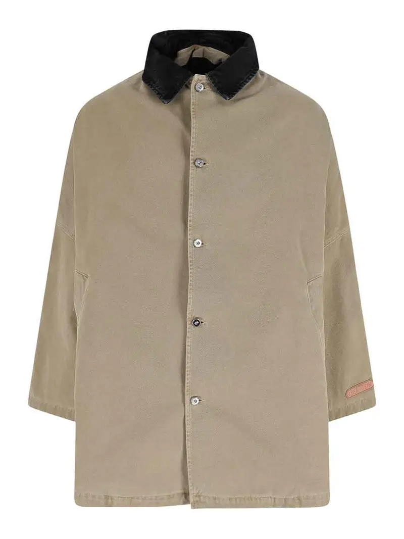 Giacca In Cotone Beige