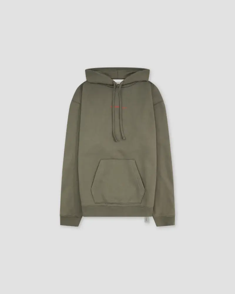 Felpa grigia con cappuccio e stampa piccione