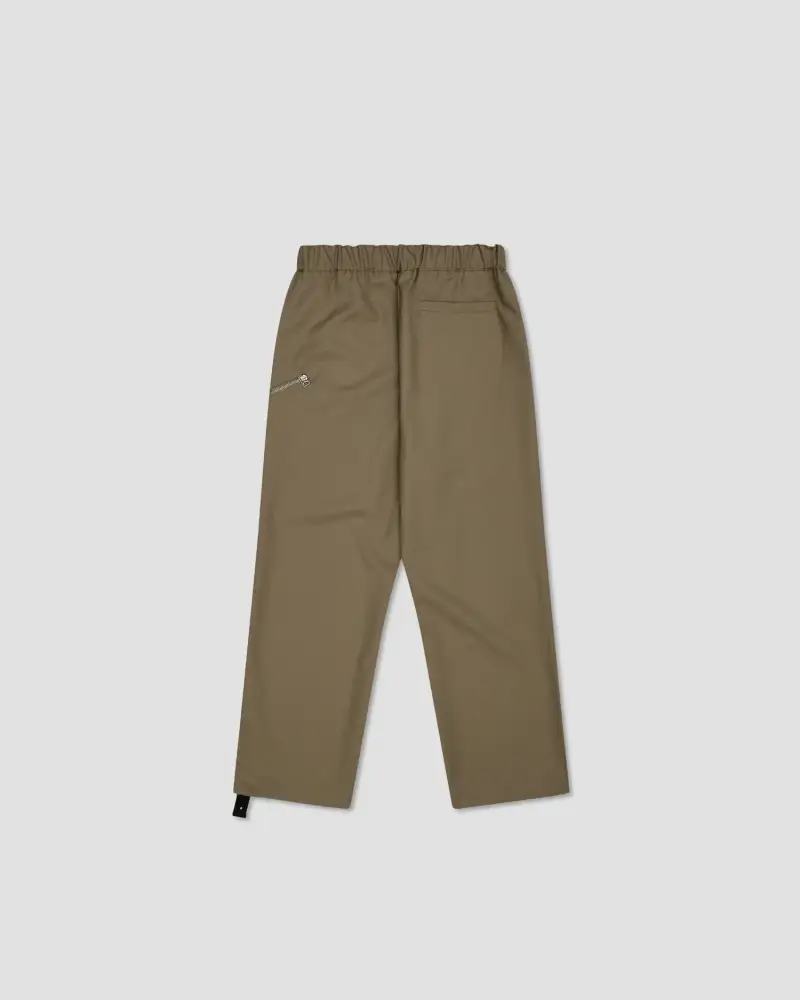 Pantalone beige con cintura e tasca miniatura 2