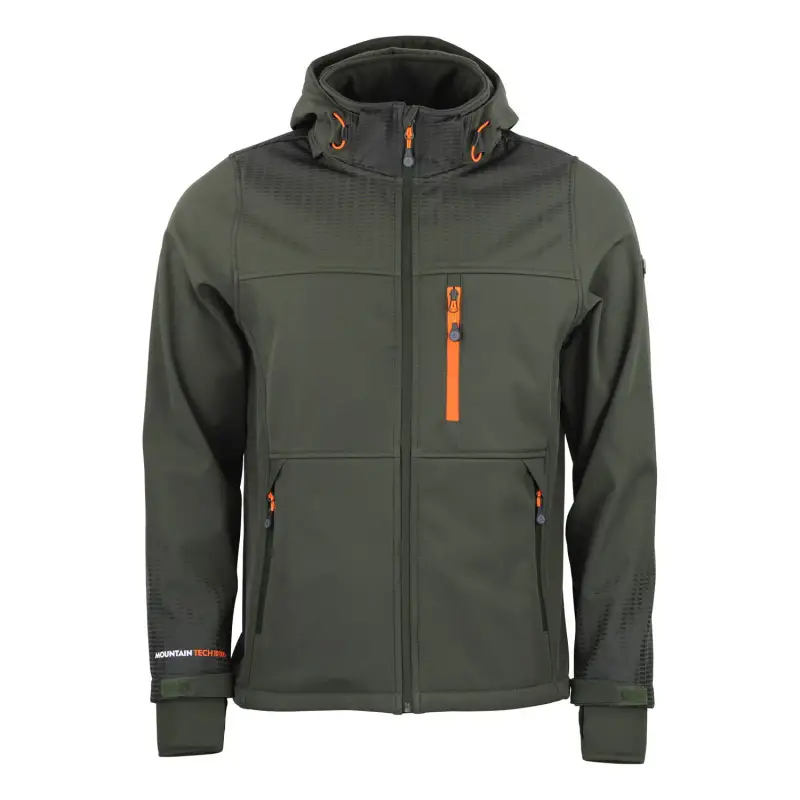 Giacca softshell con cappuccio Peak Mountain Cabra
