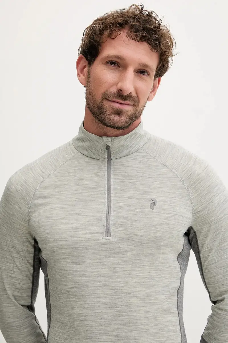 camicetta a maniche lunghe funzionale con lana Magic colore grigio G80934 miniatura 4