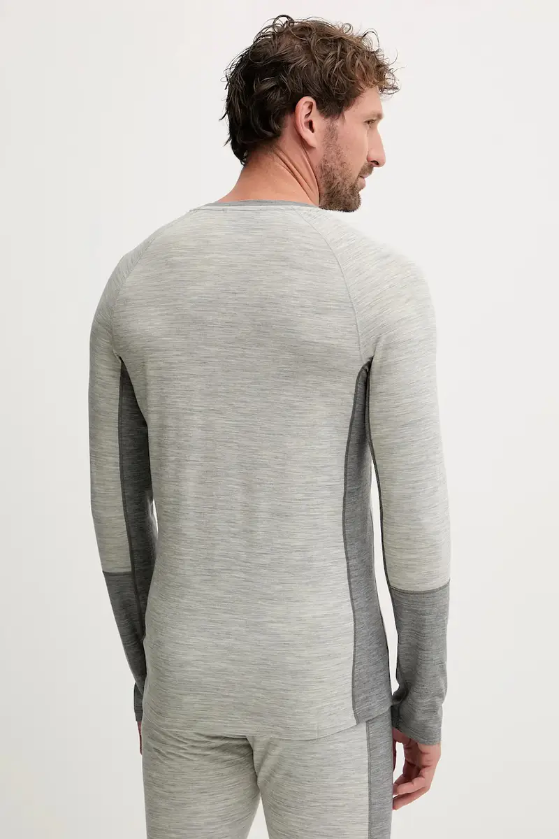 camicetta a maniche lunghe funzionale con lana Magic colore grigio G80935 miniatura 3