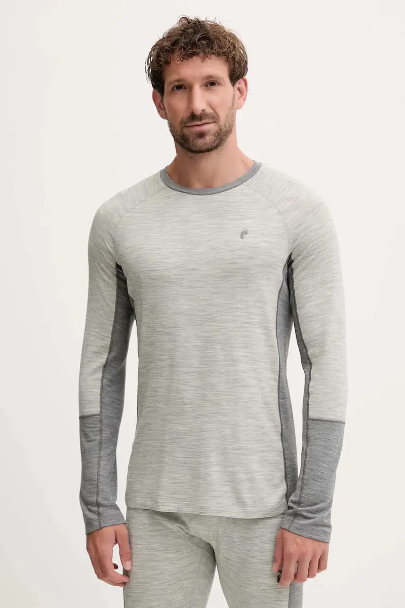 camicetta a maniche lunghe funzionale con lana Magic colore grigio G80935