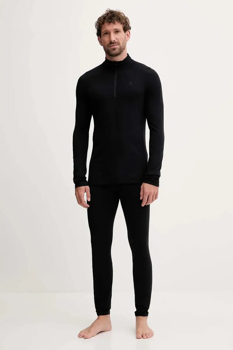 camicetta a maniche lunghe funzionale con lana Magic colore nero G80934 miniatura 2