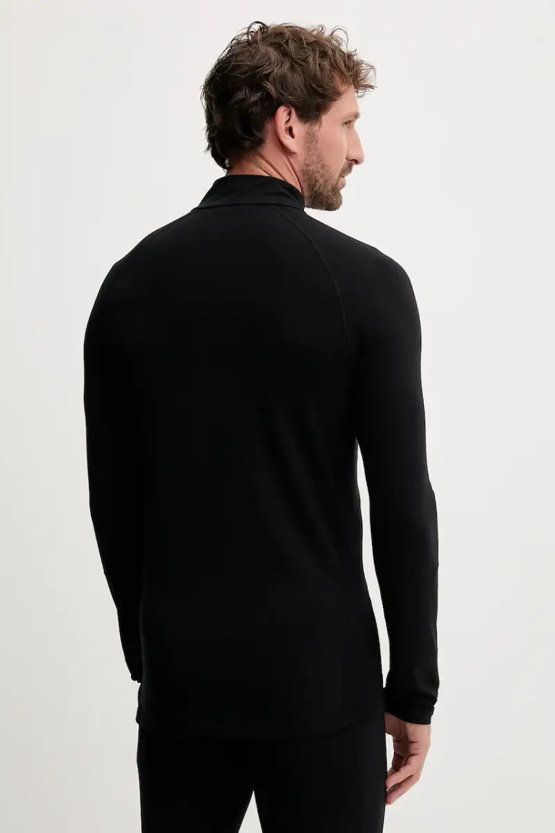 camicetta a maniche lunghe funzionale con lana Magic colore nero G80934 miniatura 3