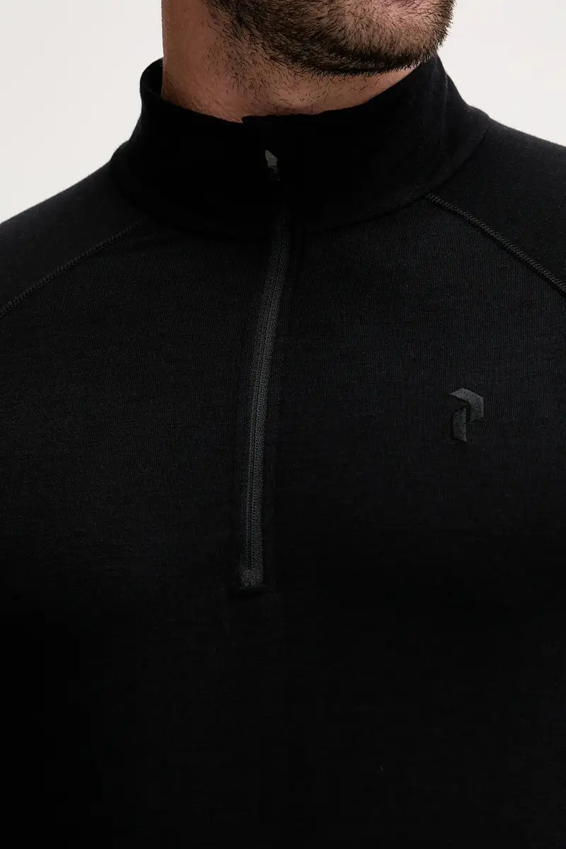 camicetta a maniche lunghe funzionale con lana Magic colore nero G80934 miniatura 5