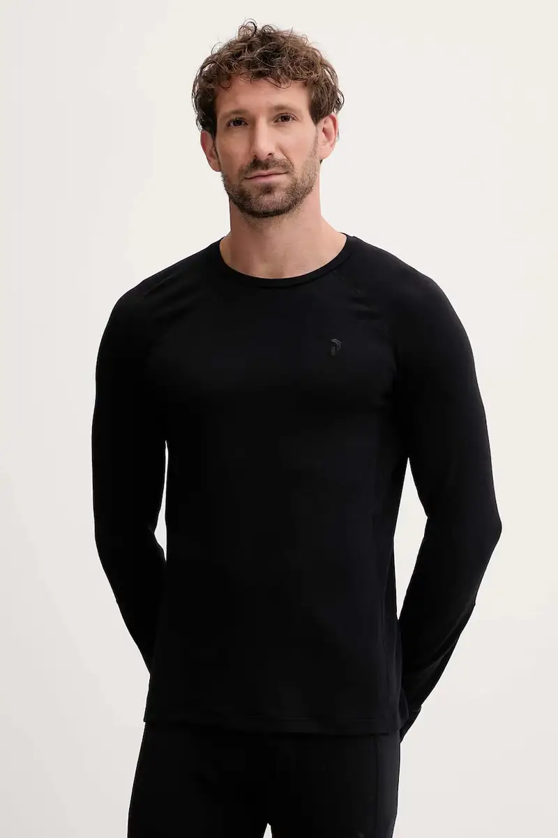 camicetta a maniche lunghe funzionale con lana Magic colore nero G80935