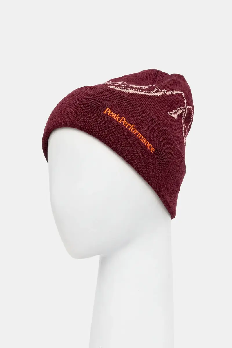 cappello con lana colore granata G79880 miniatura 3