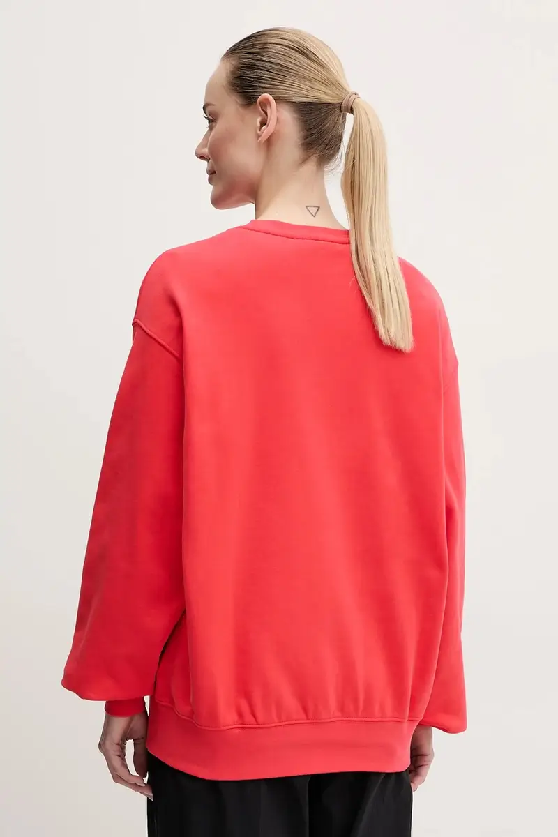 felpa in cotone donna colore rosso G80274 miniatura 3