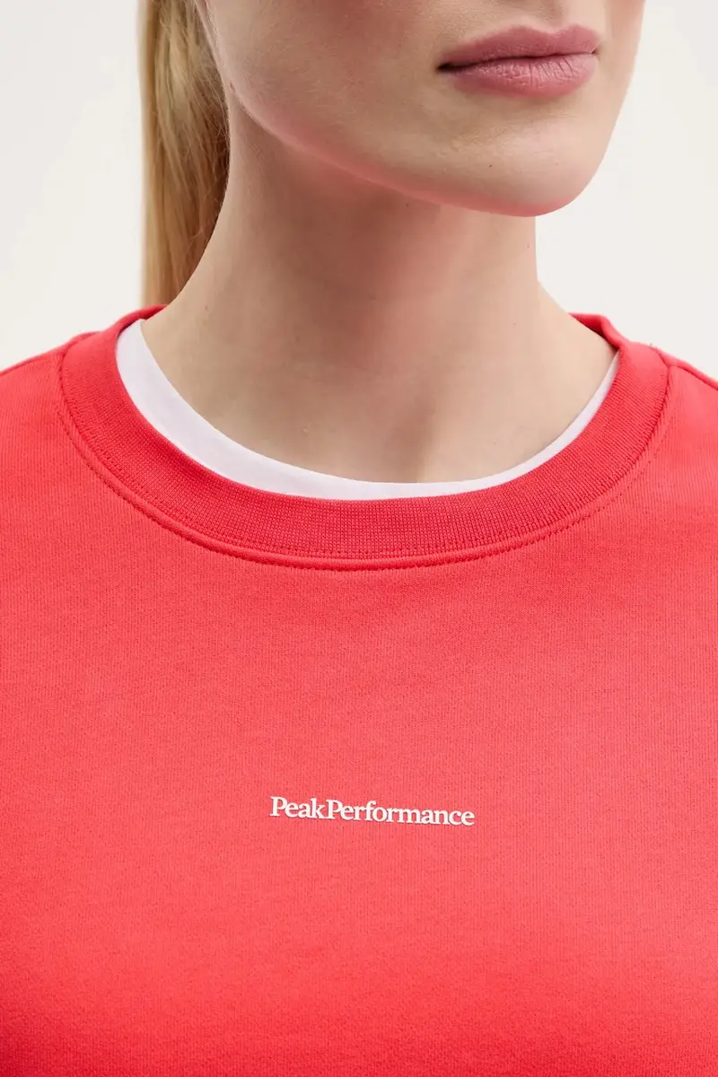 felpa in cotone donna colore rosso G80274 miniatura 4