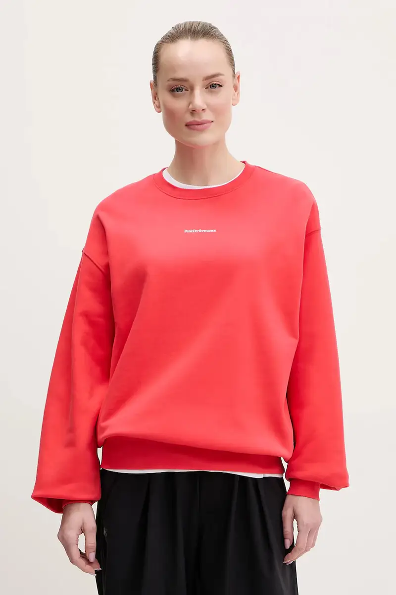 felpa in cotone donna colore rosso G80274