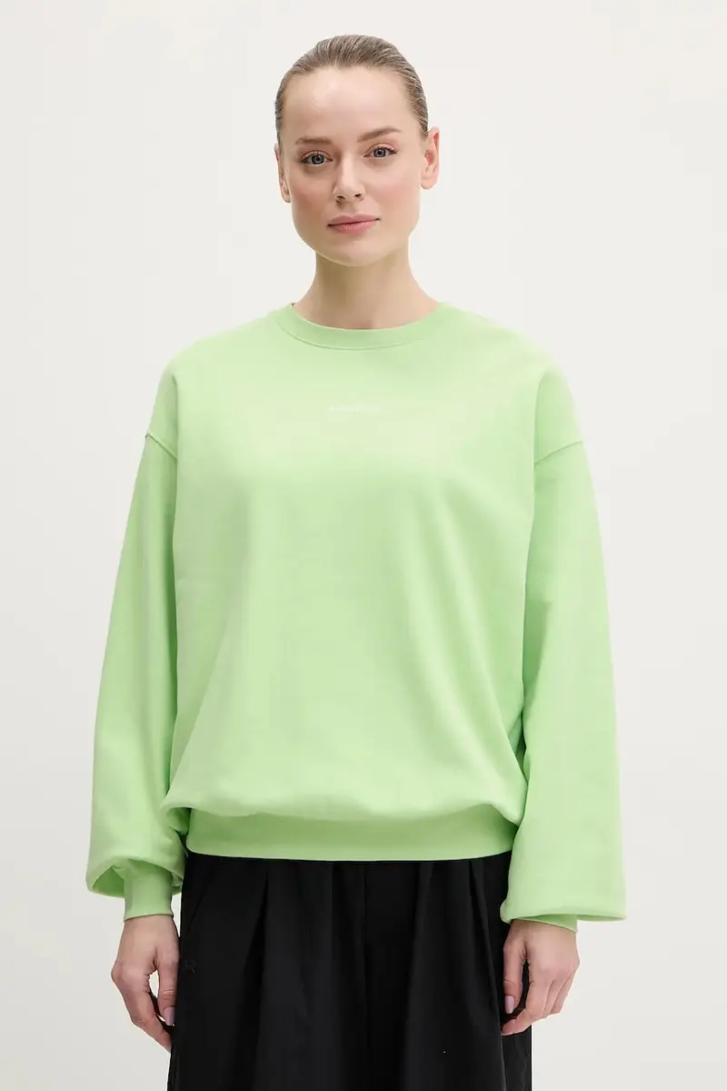 felpa in cotone donna colore verde G80274