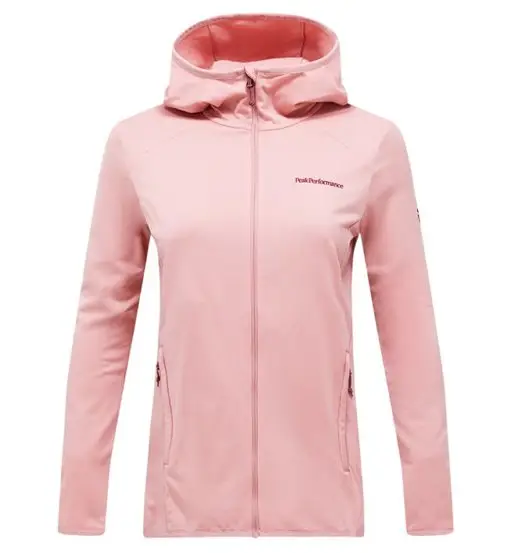 Light Zip Hood W - felpa in pile - donna Light Pink