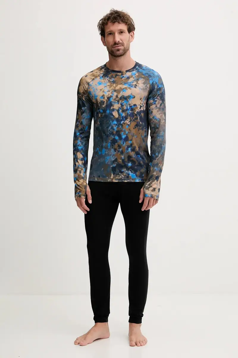 longsleeve funzionale AOP Blu miniatura 2