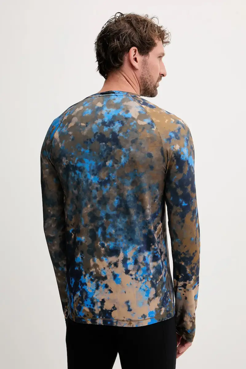 longsleeve funzionale AOP Blu miniatura 3