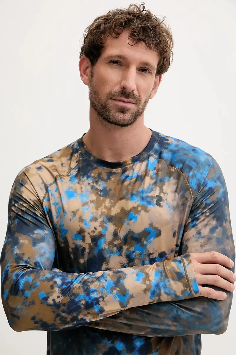 longsleeve funzionale AOP Blu miniatura 4