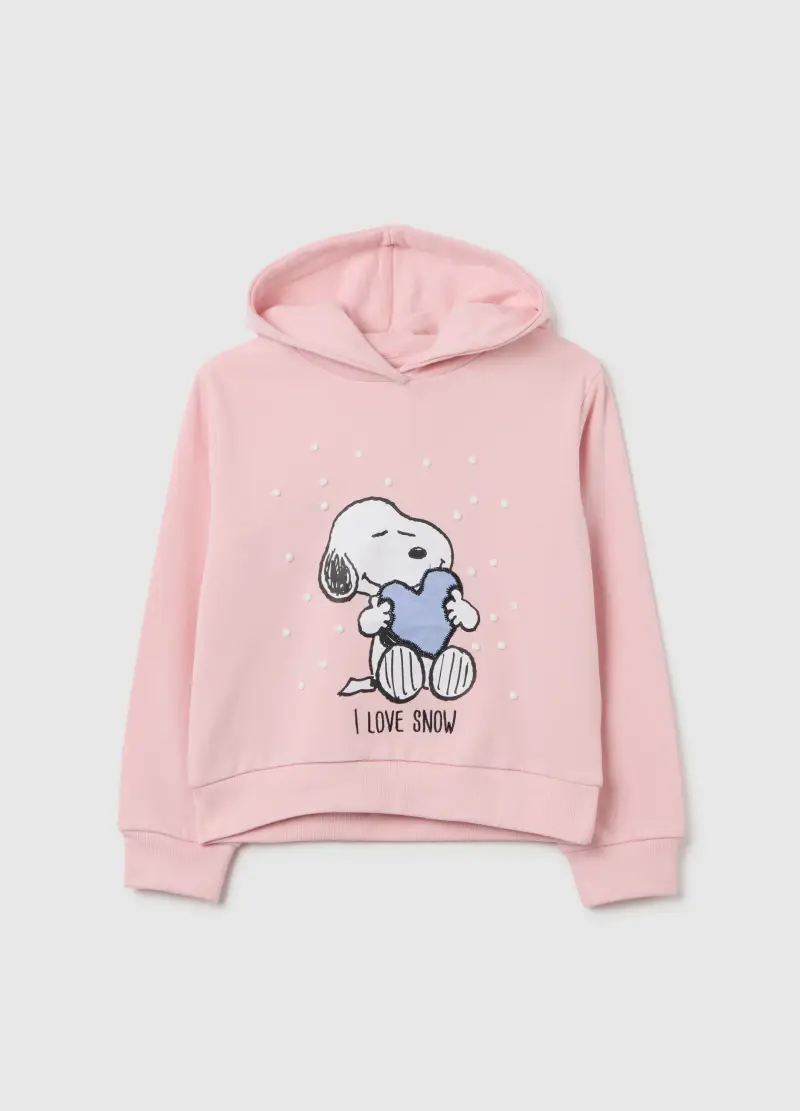 Felpa Rosa Da Bambina In Misto Cotone Regular Fit Con Stampa, Rosa