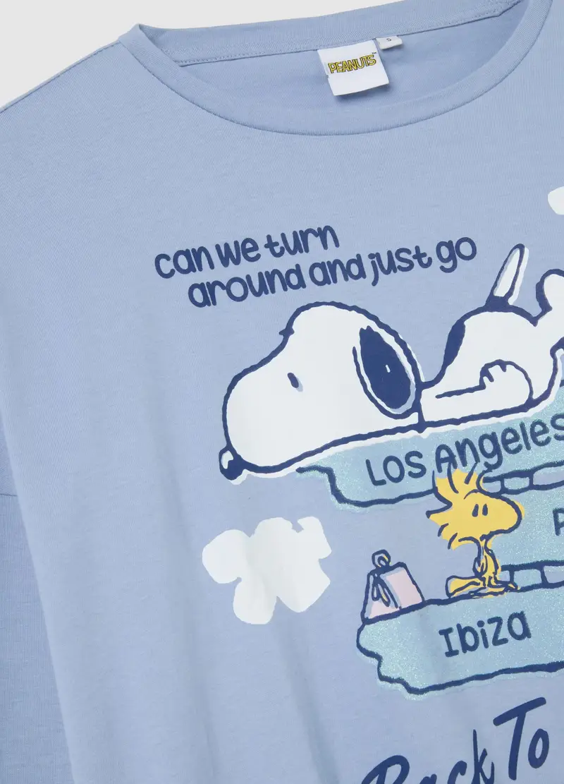 , Pigiama Azzurro In Cotone, Donna, Blu miniatura 2