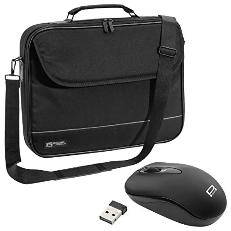 PEDEA borsa per PC portatile "Fair" Borsa per notebook fino a 15,6 pollici (39,6 cm) borsa con tracolla, nero