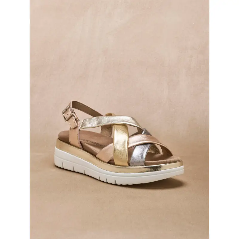 Sandali con zeppa e soletta removibile donna Pédiconfort