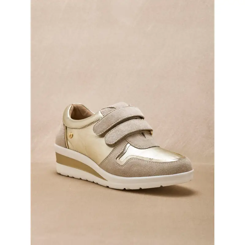 Scarpe in pelle con velcro da donna Pédiconfort