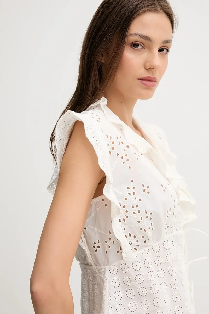 camicetta in cotone donna colore bianco 7659080 miniatura 4