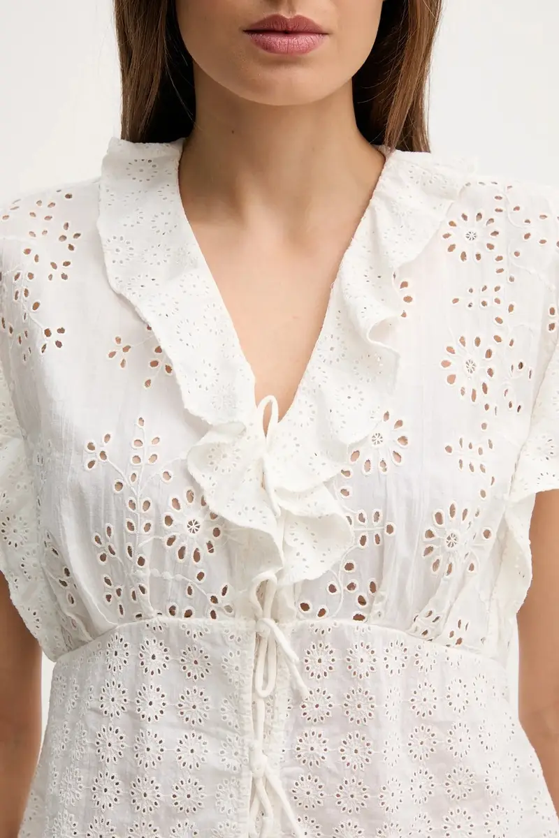 camicetta in cotone donna colore bianco 7659080 miniatura 5