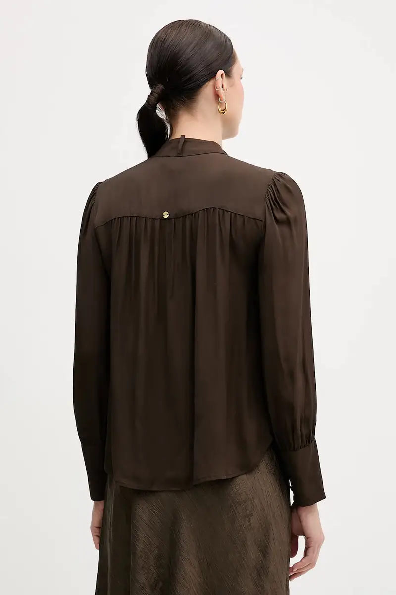 camicia donna colore marrone 6632015 miniatura 3