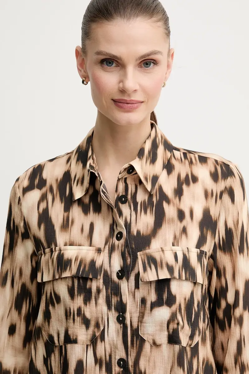 camicia in cotone donna colore beige 6639072 miniatura 4