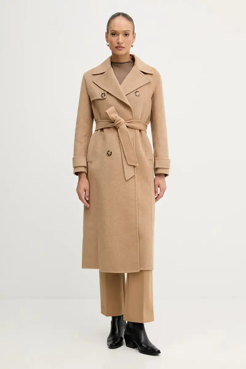 cappotto con lana colore marrone 7522237