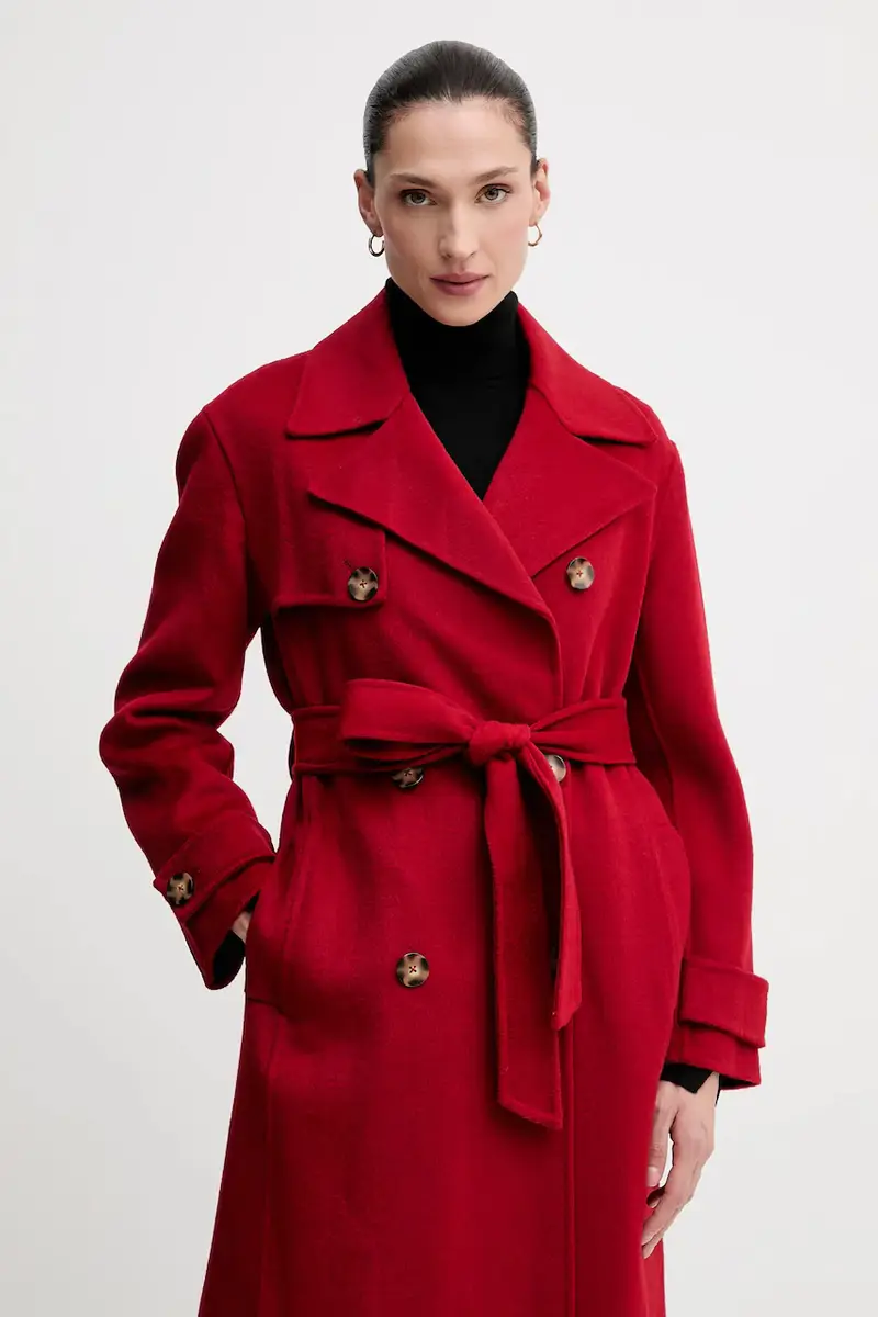 cappotto con lana colore rosso 7522237 miniatura 4