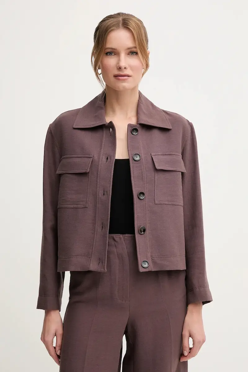 giacca con aggiunta di lino colore marrone 6759177