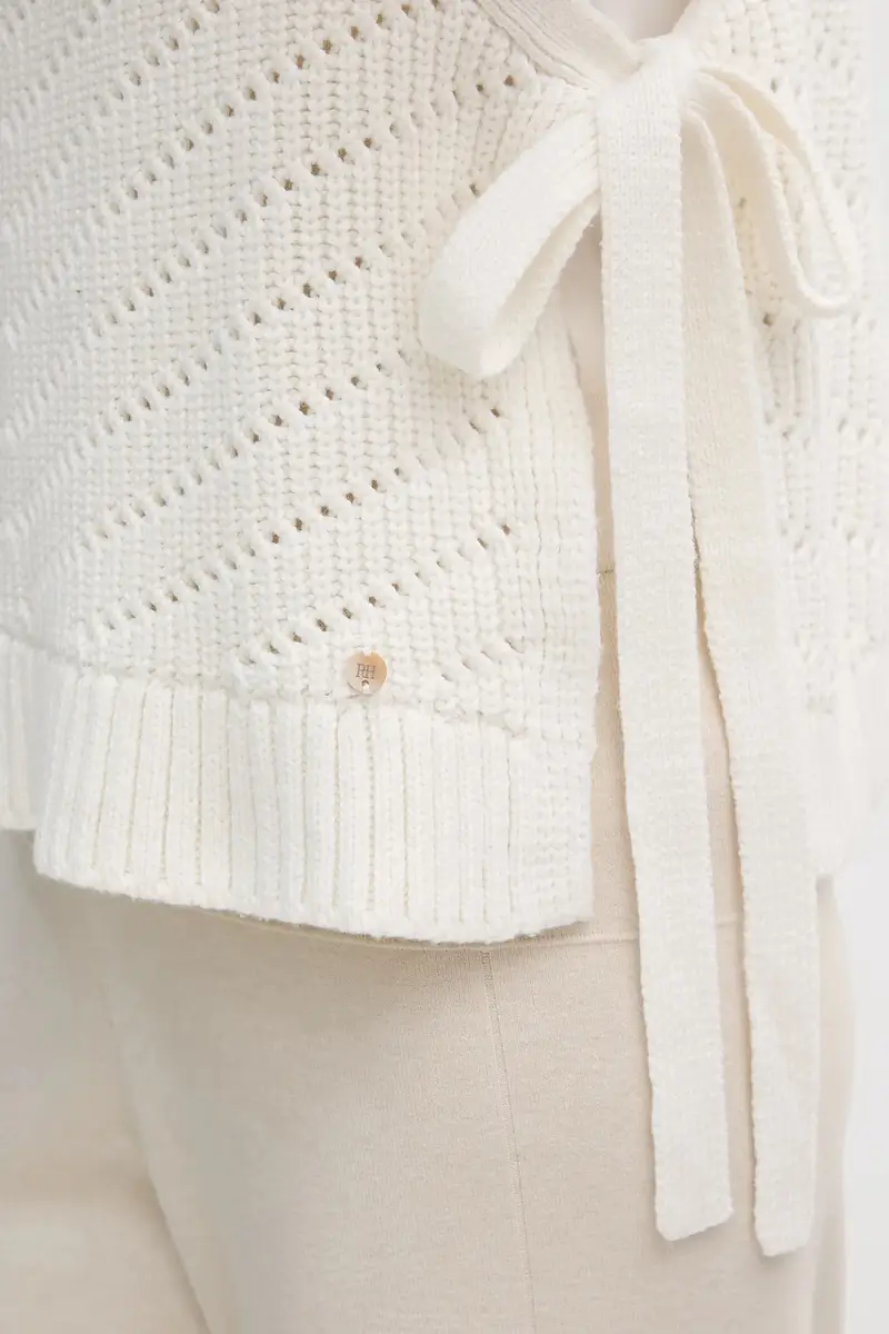 gilè con aggiunta di lana donna colore bianco 5502017 miniatura 5