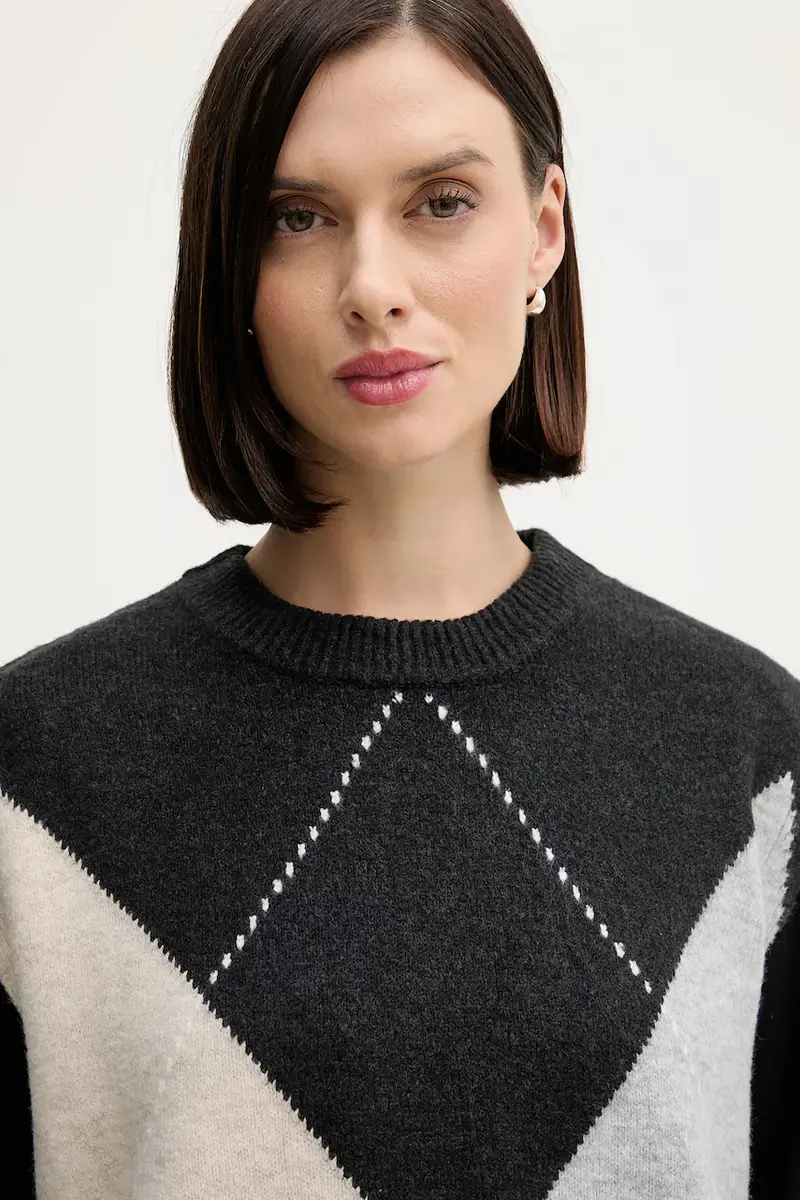 gilè con aggiunta di lana Grigio miniatura 5