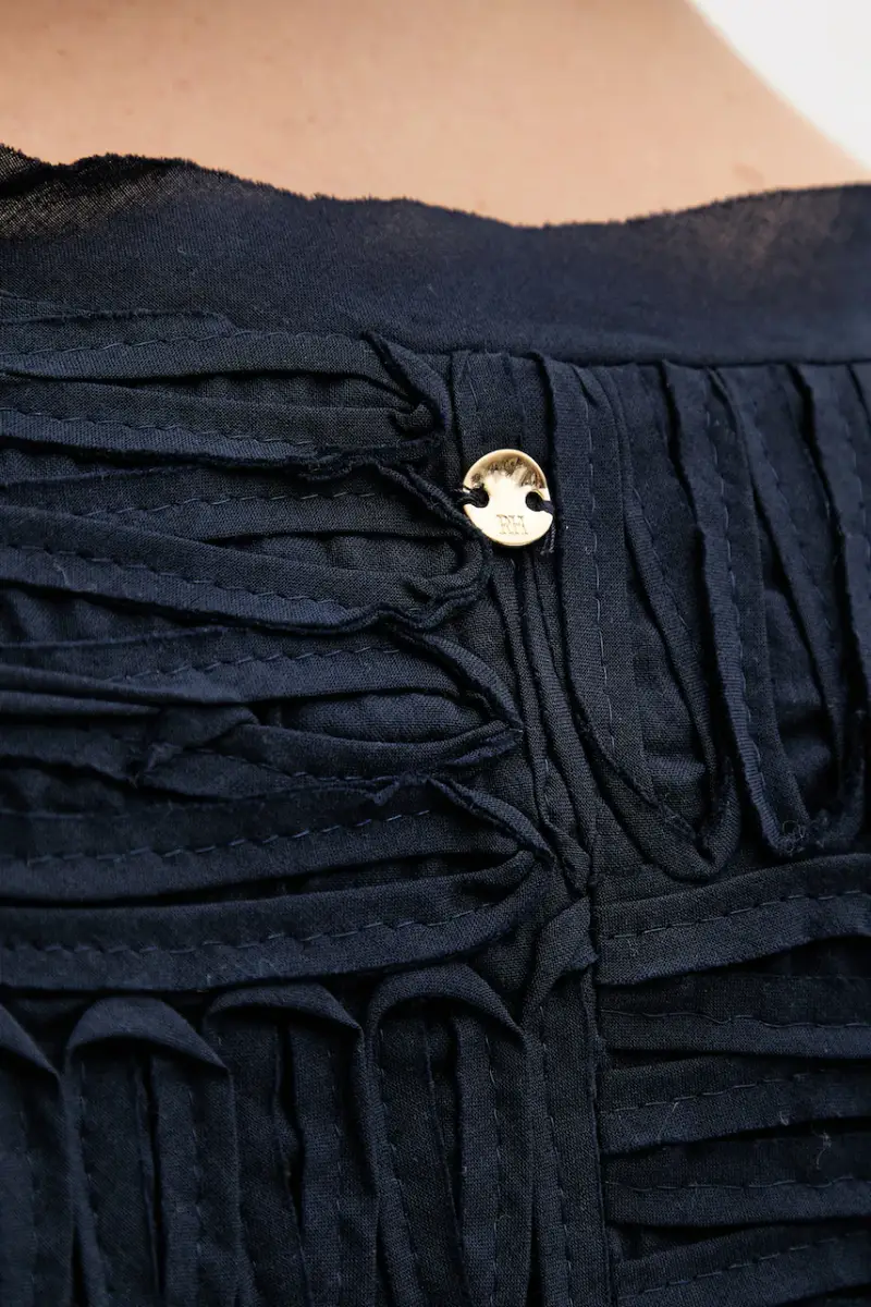 gilè in cotone colore blu navy 7312259 miniatura 5