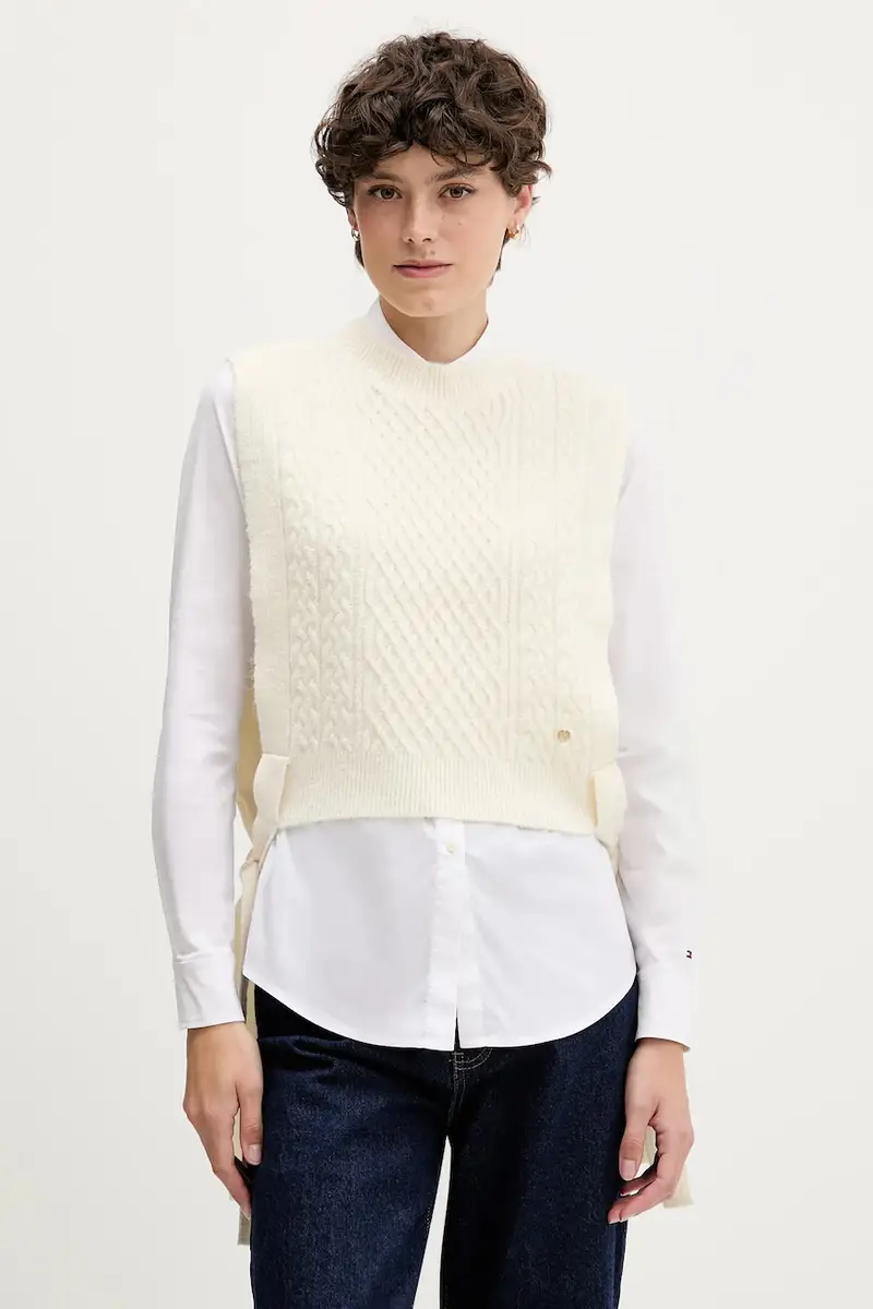 Pedro del Hierro Gilet Donna Beige 3840495